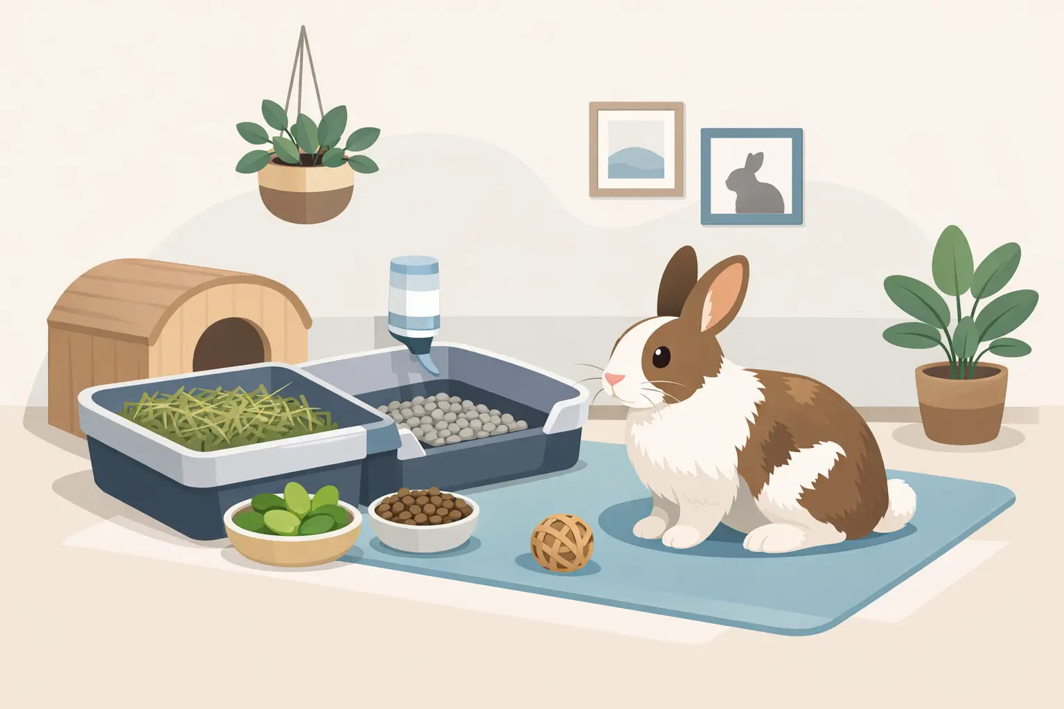 Indoor Rabbit Litter Box Setup Done Right