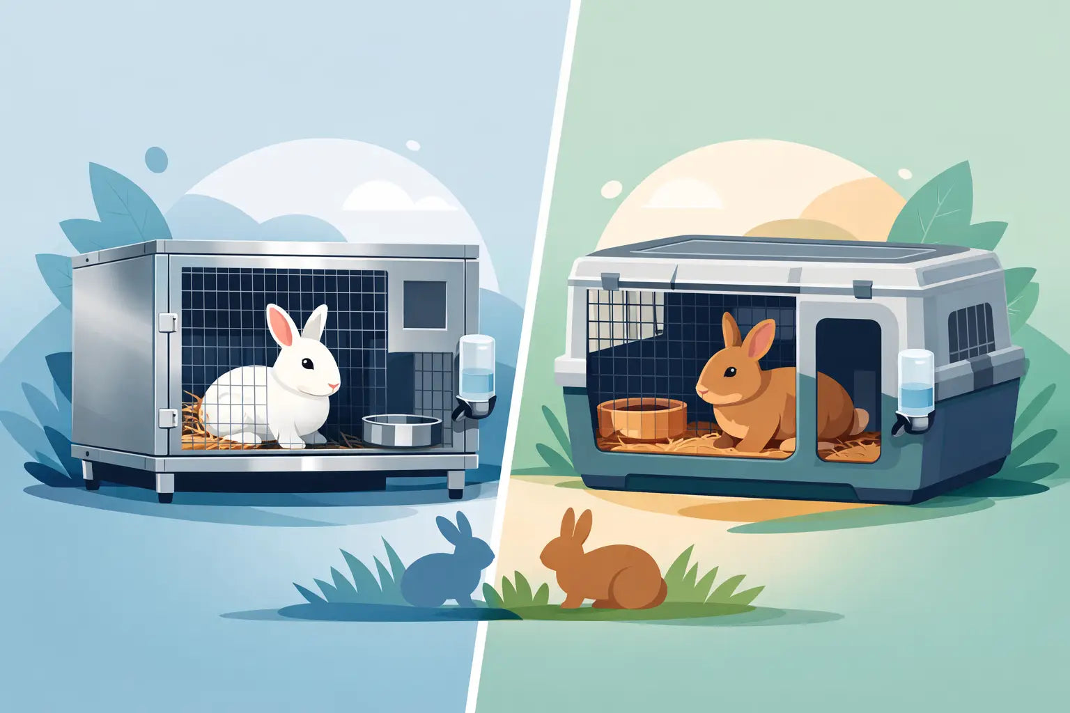 Stainless Steel vs Plastic Rabbit Box