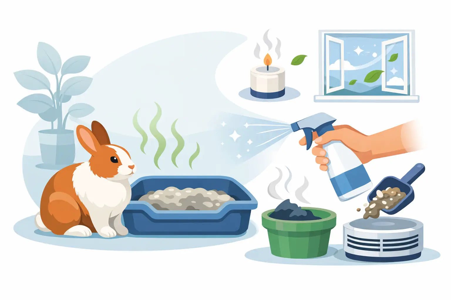 How to Stop Rabbit Litter Box Smell - LavieLoo Store