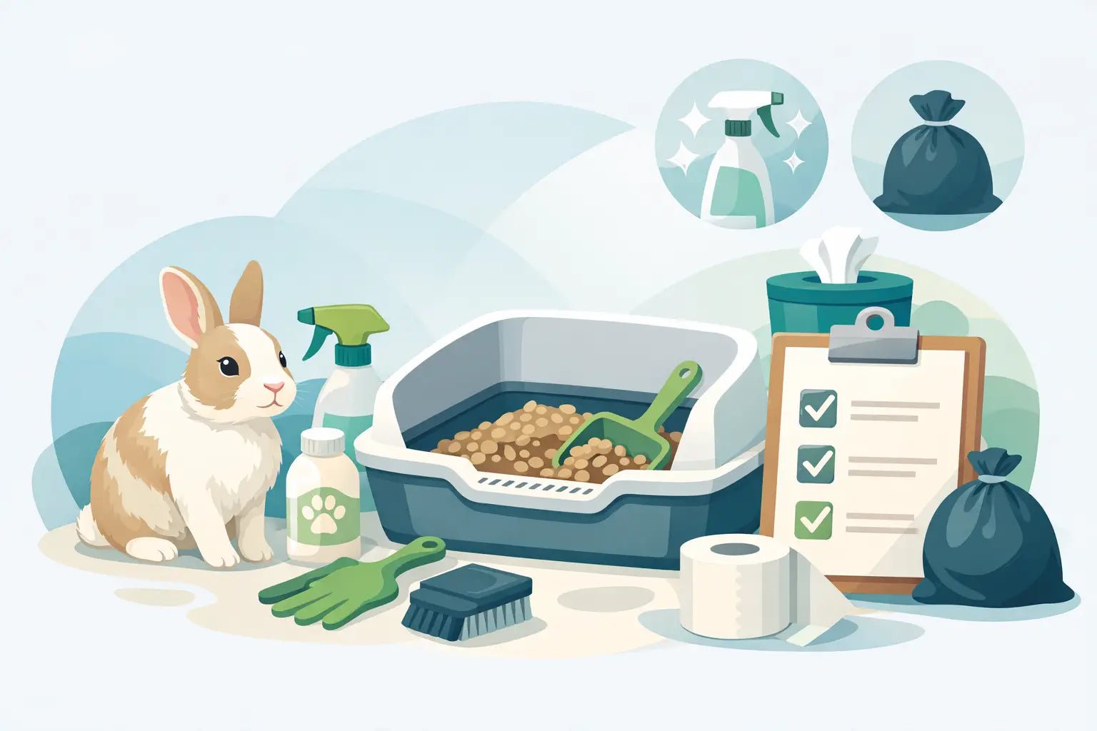 Rabbit Litter Box Cleaning Routine Checklist - LavieLoo Store