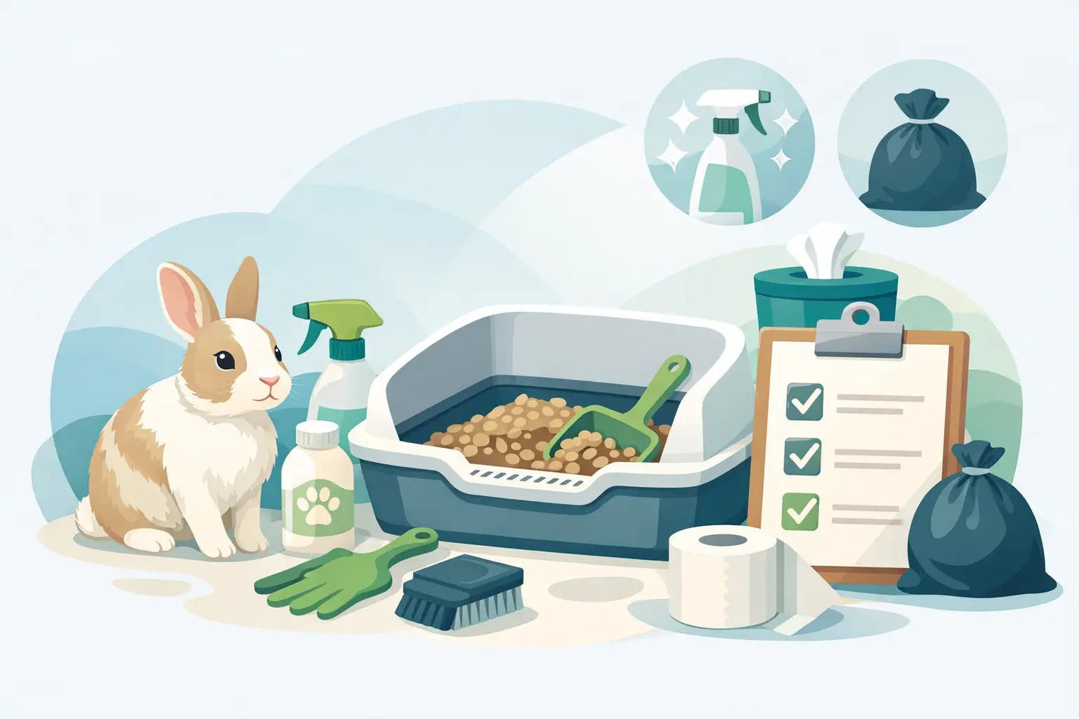 Rabbit Litter Box Cleaning Routine Checklist - LavieLoo Store