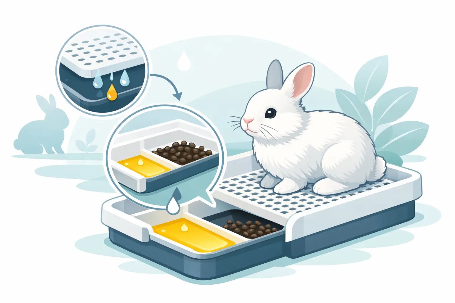 Rabbit Urine Separation Tray Benefits - LavieLoo Store